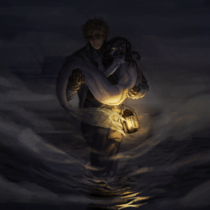 Le pêcheur et la sirène - Print